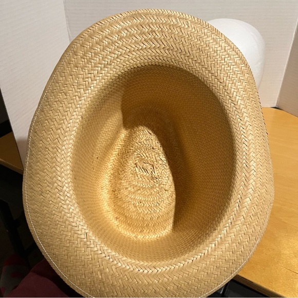 Straw Fedora Hat Trilby Cuban Sun Cap Summer Beach Sun Panama Short Brim Mens OS - Picture 5 of 7